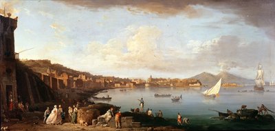 Baai van Napels vanuit het noorden door Claude Joseph Vernet